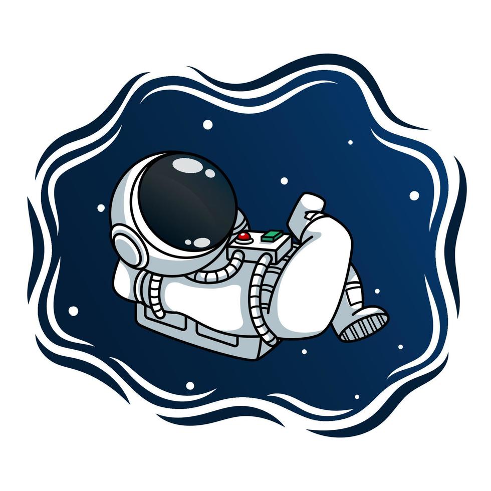 Astronaut Sleeping In The Space vector