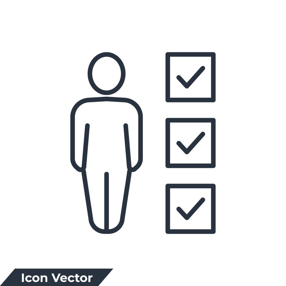 candidate icon logo vector illustration. selection symbol template for graphic and web design collection