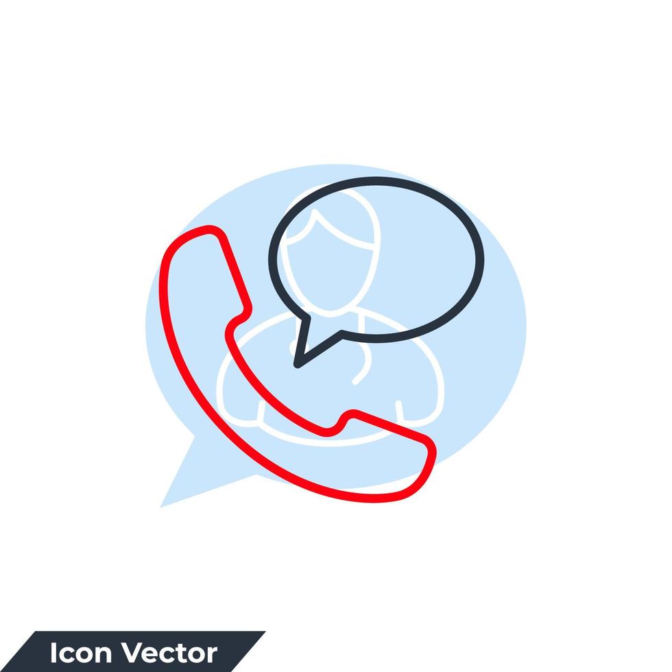 Phone icon logo vector illustration. support symbol template for graphic and web design collection