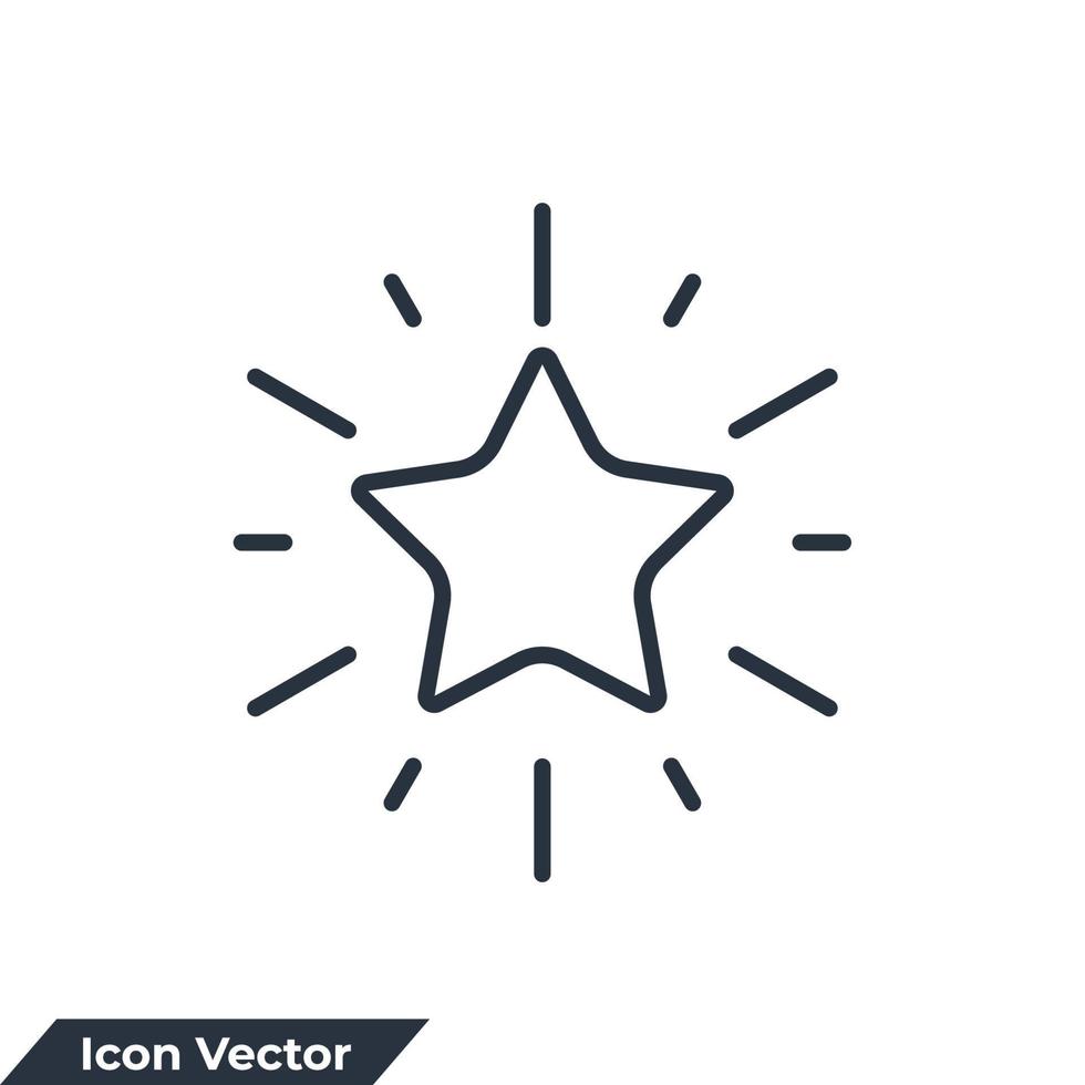 Shiny star icon logo vector illustration. excellence symbol template for graphic and web design collection