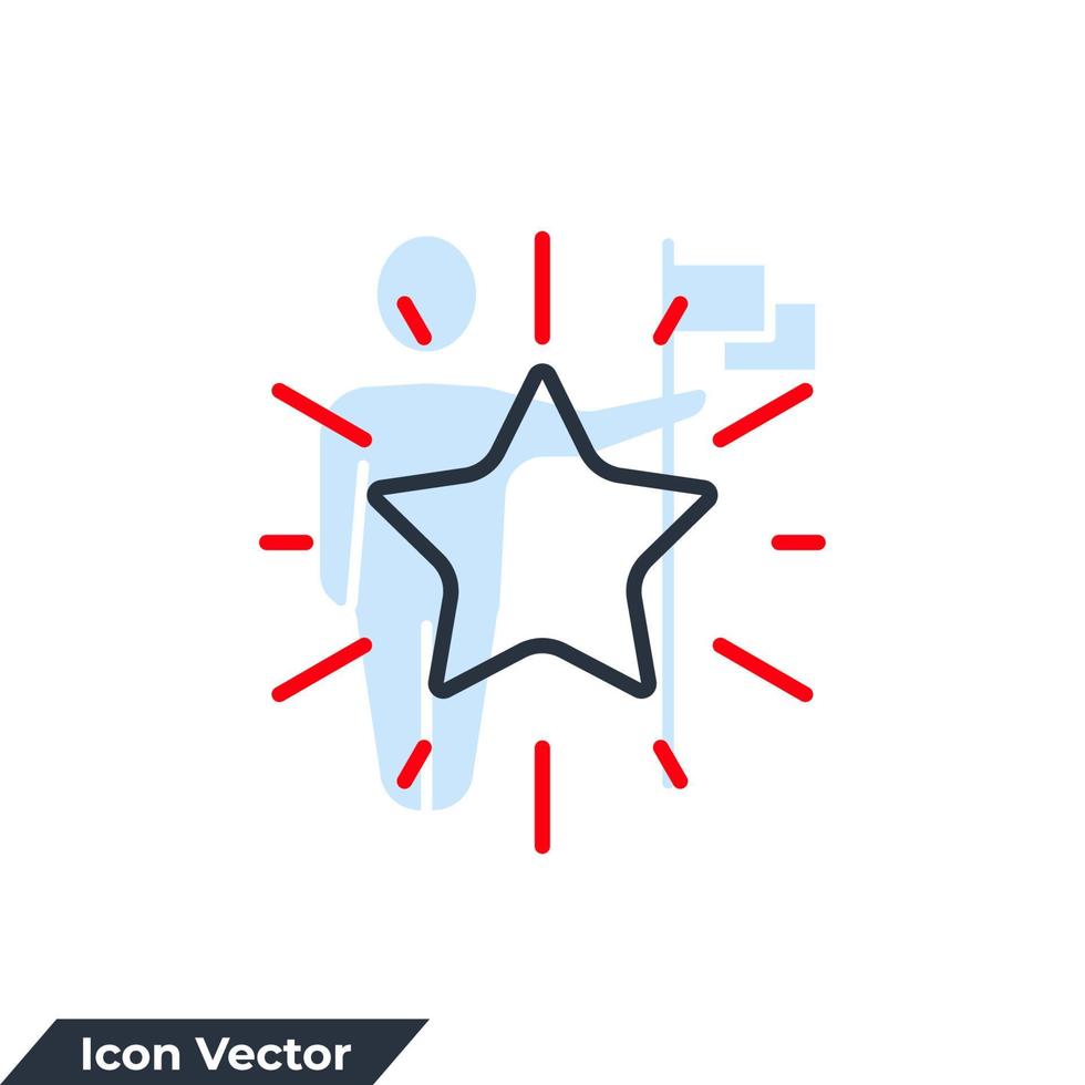 ilustración de vector de logotipo de icono de estrella brillante. plantilla de símbolo de excelencia para la colección de diseño gráfico y web