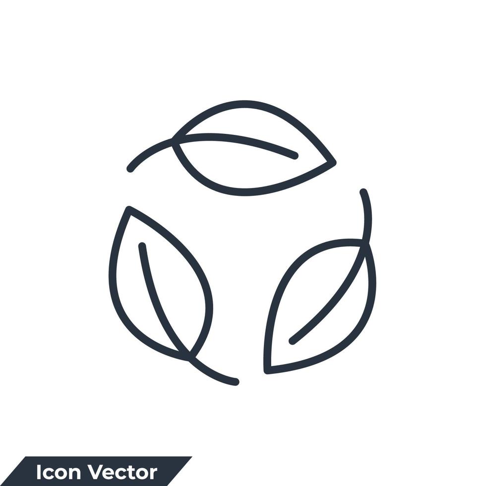 recycling icon logo vector illustration. Recycle symbol template for graphic and web design collection