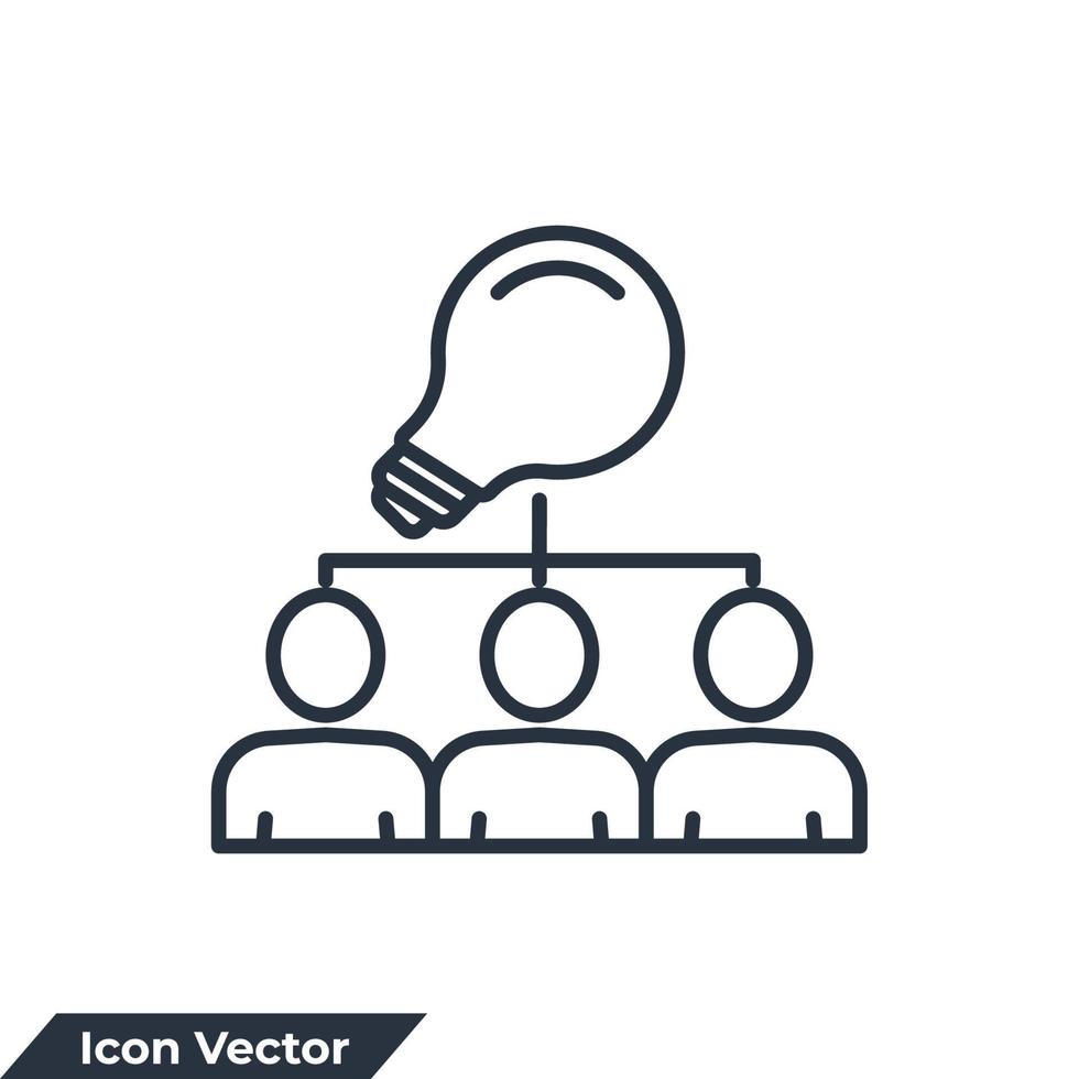 Teamwork icon logo vector illustration. collaboration symbol template for graphic and web design collection