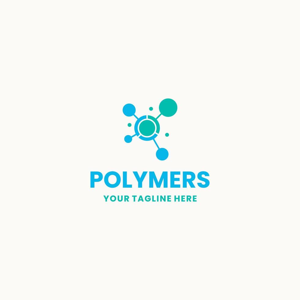 logotipo de diseño de concepto de polímero - ilustración vectorial. adecuado para su necesidad de diseño, logotipo, ilustración, animación, etc. vector