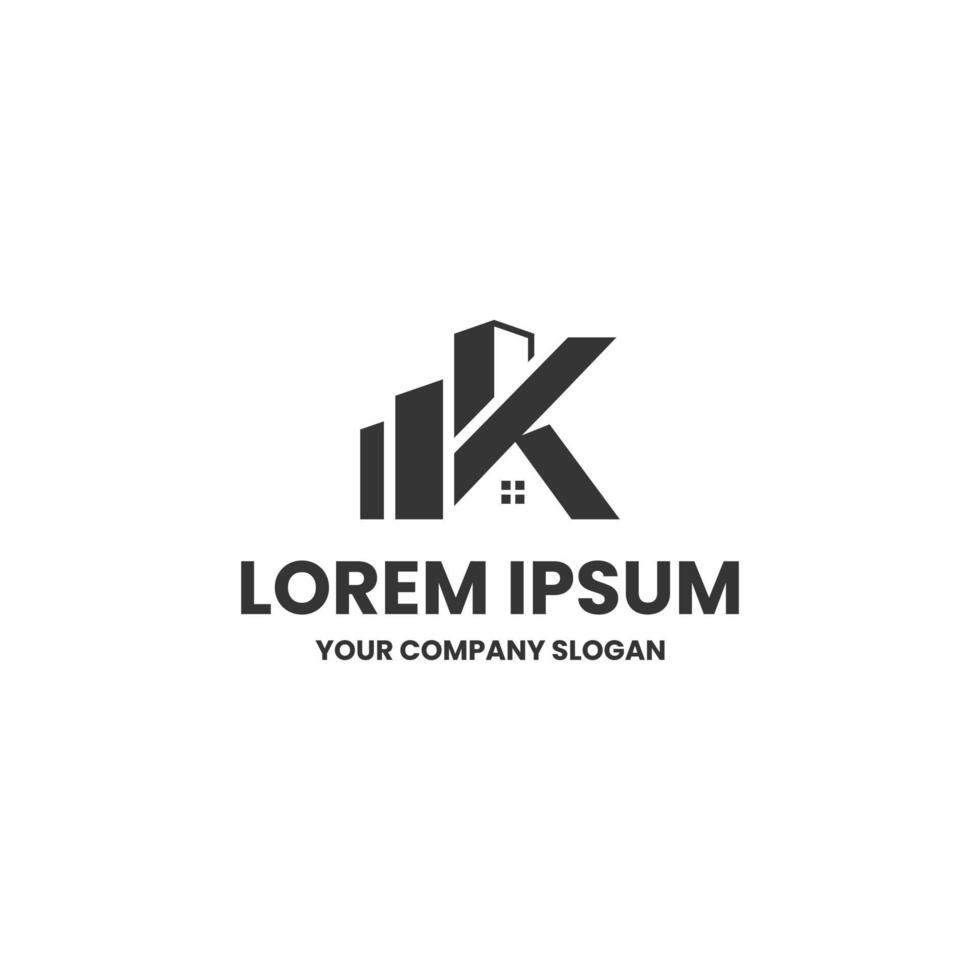 Letter K real estate logo. Suitable for your design need, logo, illustration, animation, etc. vector