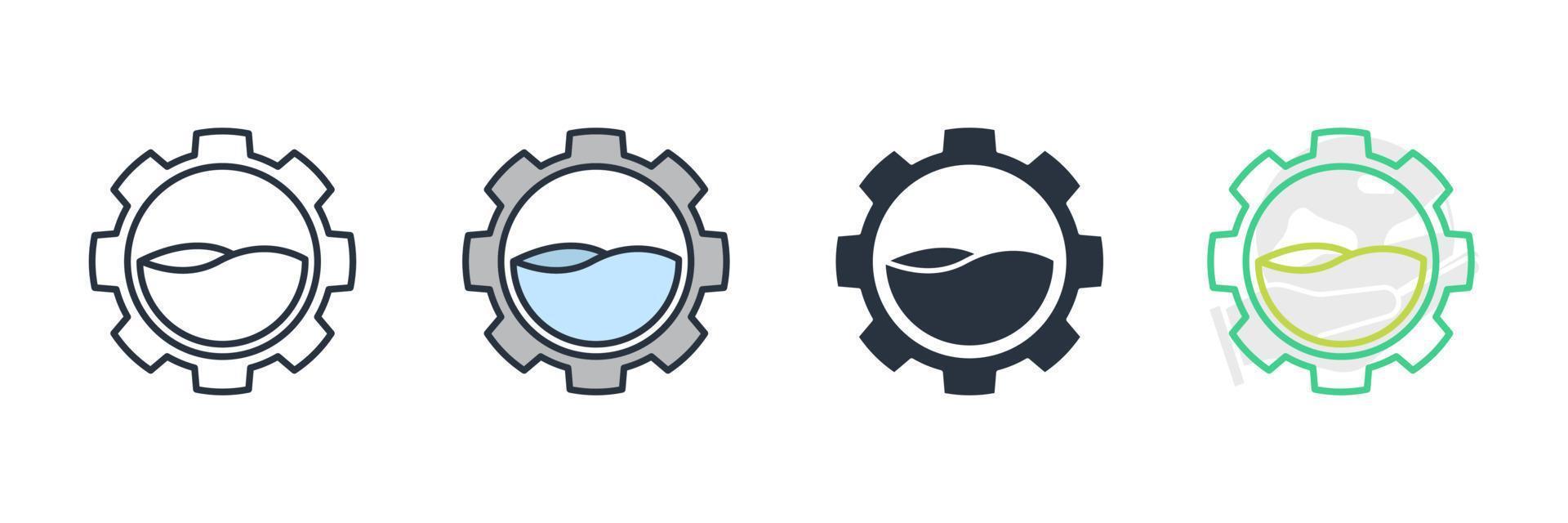 water resource icon logo vector illustration. Natural resources symbol template for graphic and web design collection