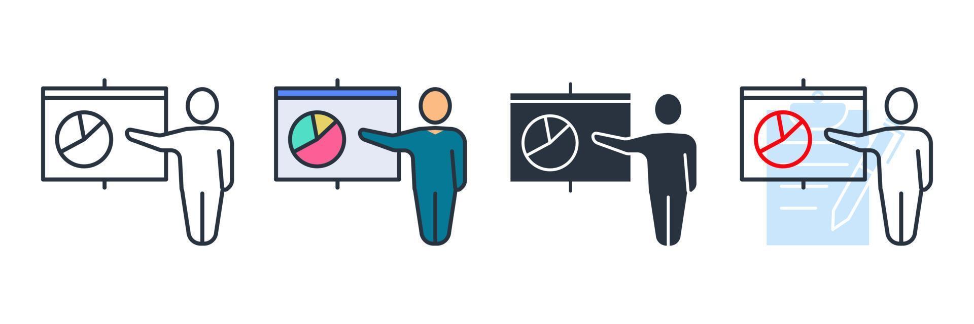 presentation icon logo vector illustration. training symbol template for graphic and web design collection