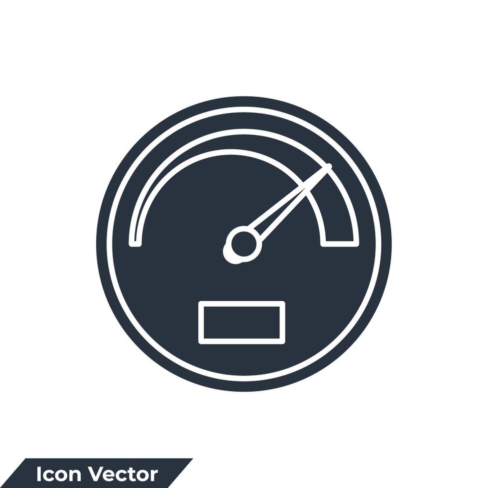 ilustración de vector de logotipo de icono de velocidad. plantilla de símbolo de velocímetro para la colección de diseño gráfico y web