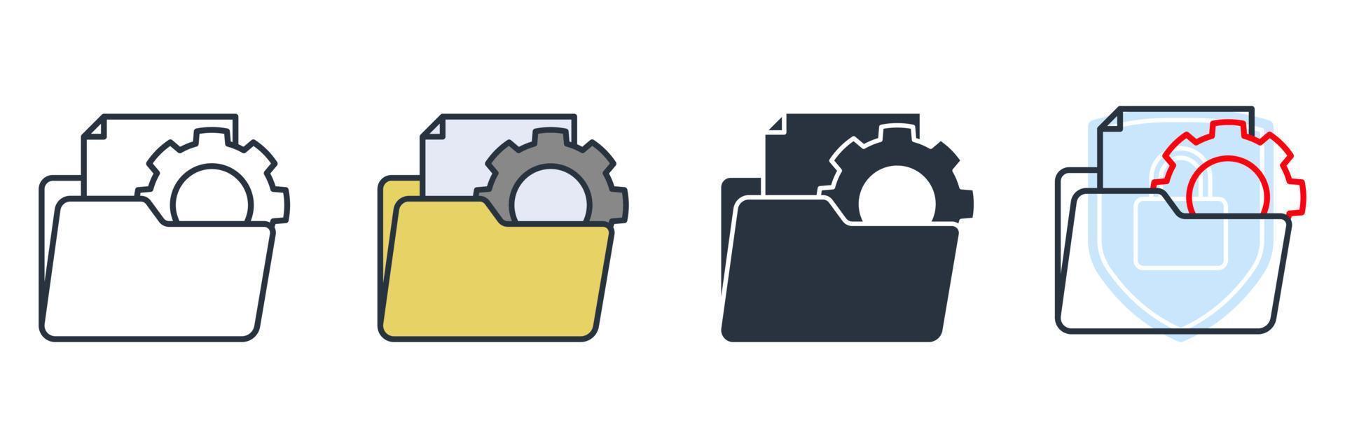 data management icon logo vector illustration. document project symbol template for graphic and web design collection