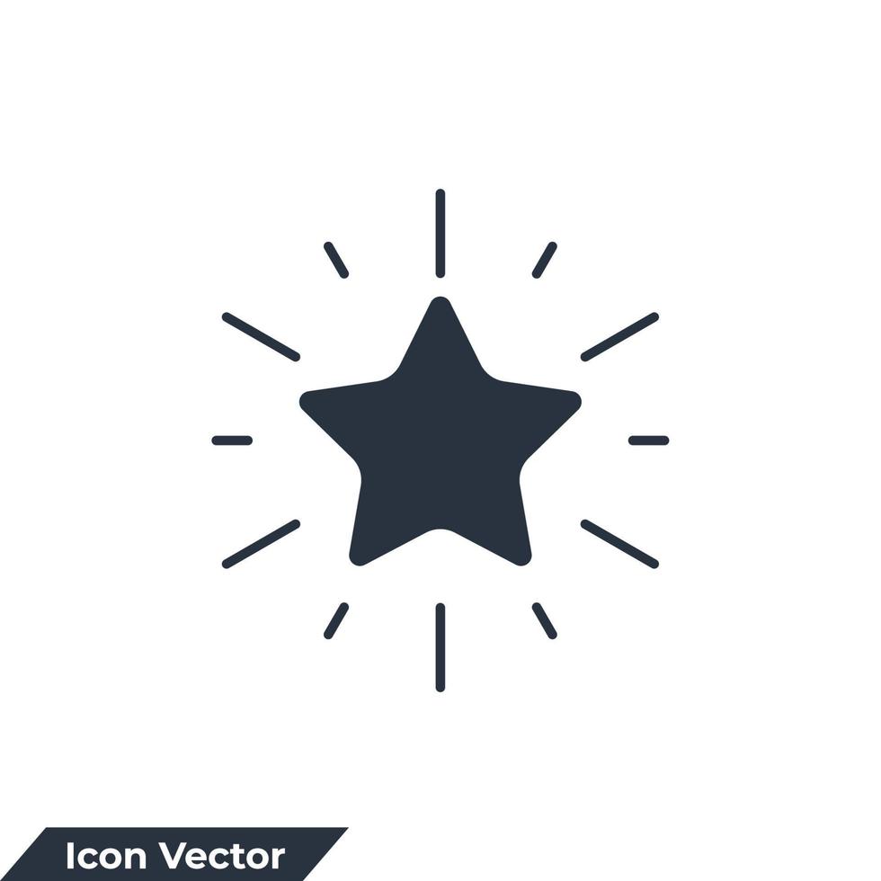 Shiny star icon logo vector illustration. excellence symbol template for graphic and web design collection
