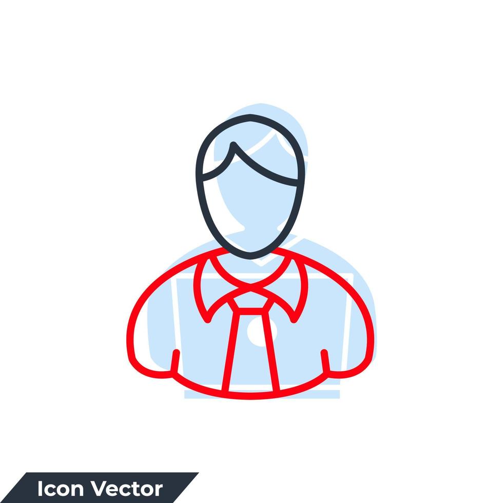 businessman icon logo vector illustration. user man symbol template for graphic and web design collection