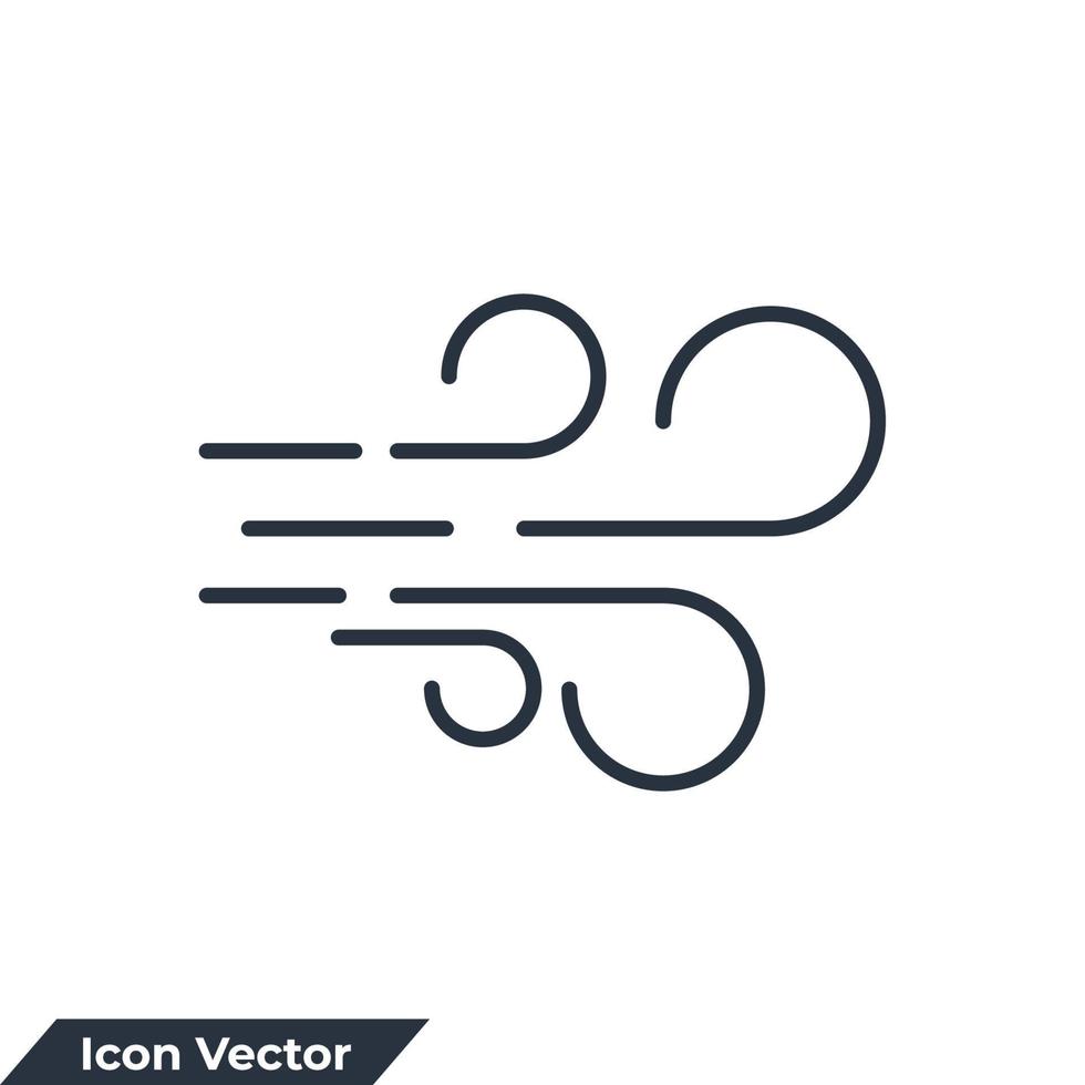 wind icon logo vector illustration. wind nature symbol template for graphic and web design collection