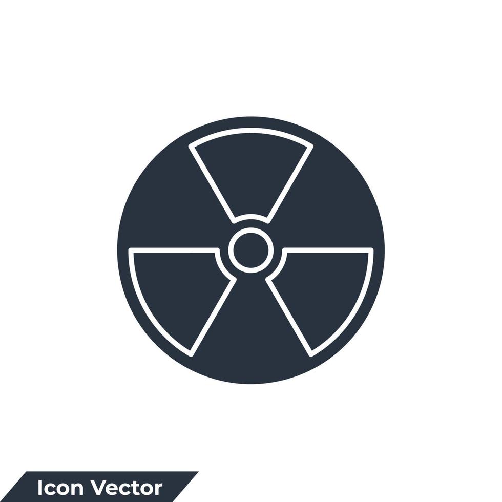 Ilustración de vector de logotipo de icono de energía nuclear. plantilla de símbolo de radiación para la colección de diseño gráfico y web