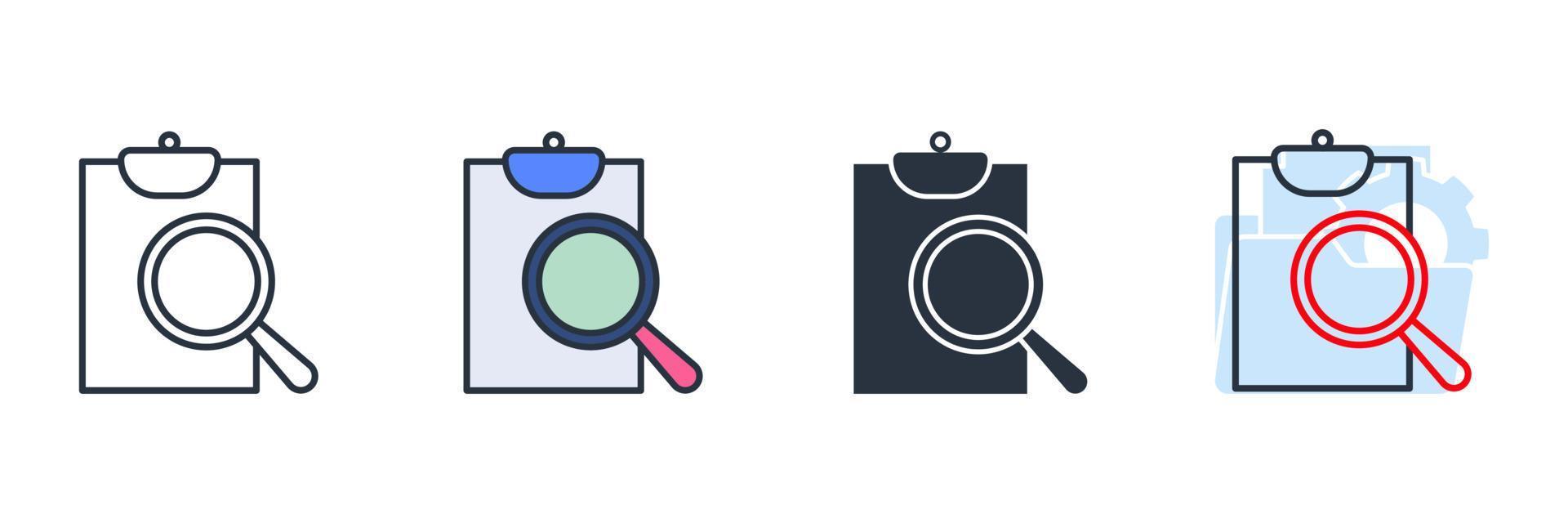 evaluate icon logo vector illustration. Audit symbol template for graphic and web design collection