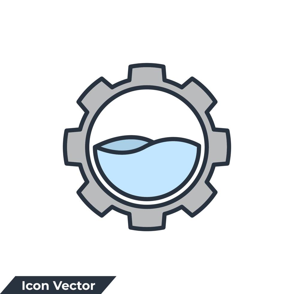 Ilustración de vector de logotipo de icono de recurso de agua. plantilla de símbolo de recursos naturales para la colección de diseño gráfico y web