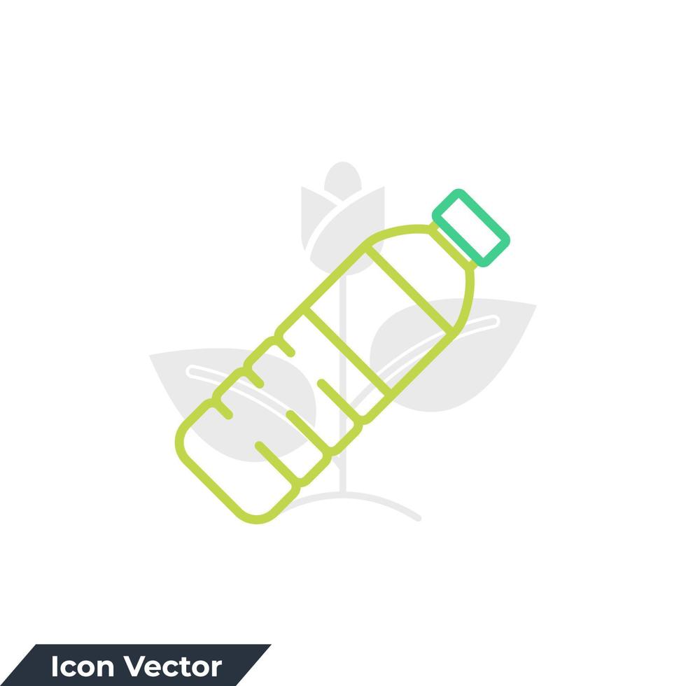 Water Bottle icon logo vector illustration. Plastic bottle symbol template for graphic and web design collection