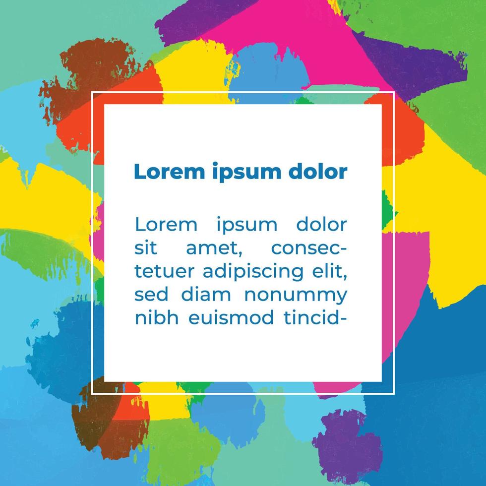 Post Design, Modern art paint and brush, Post Design Vector Template
