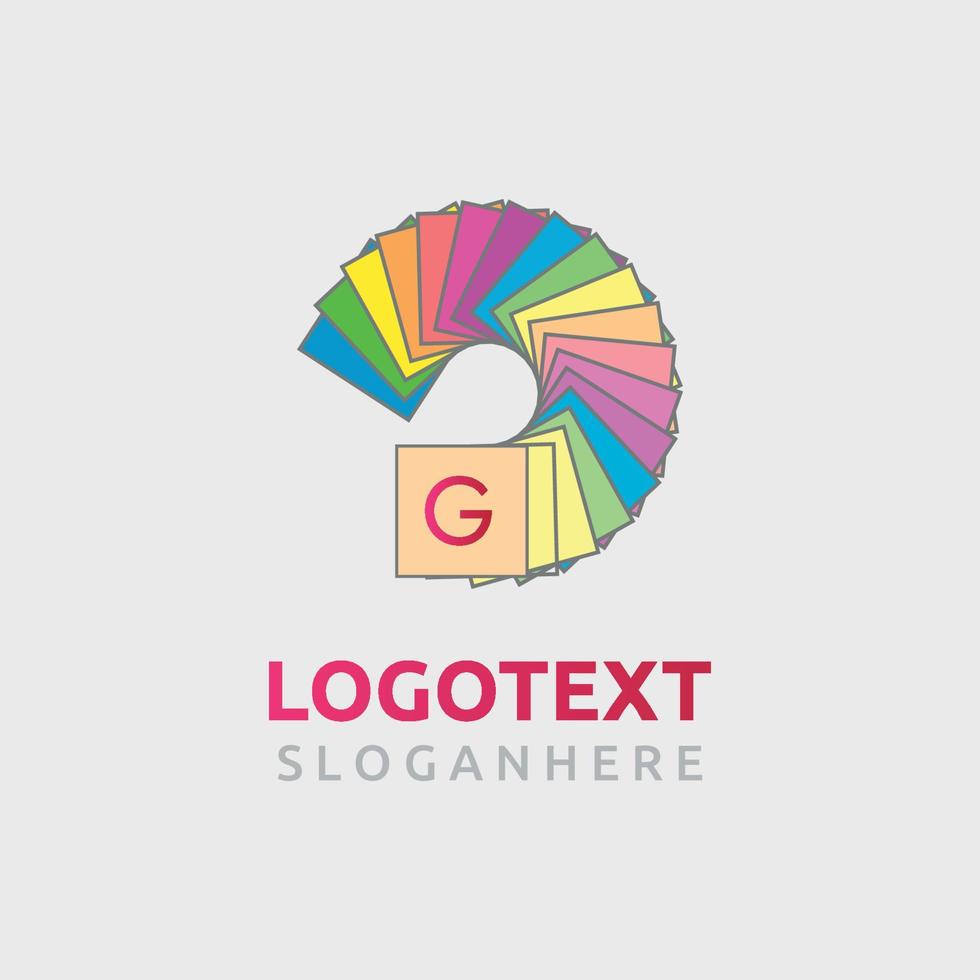 tarjeta de logotipo, vector multicolor para identidad corporativa, tarjetas, etiquetas o carteles