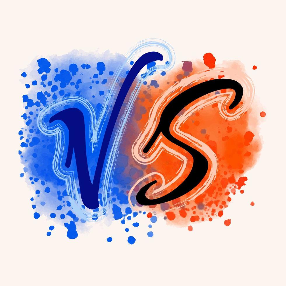 Versus sing. VS letters for sports, fight, competition, battle, match, game. Vector icon