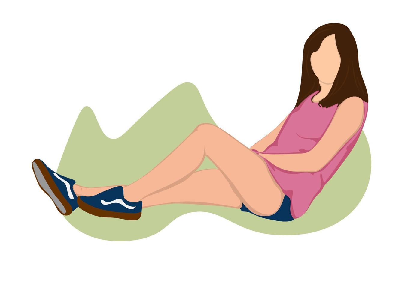 graphics drawing woman exercise vector illustration