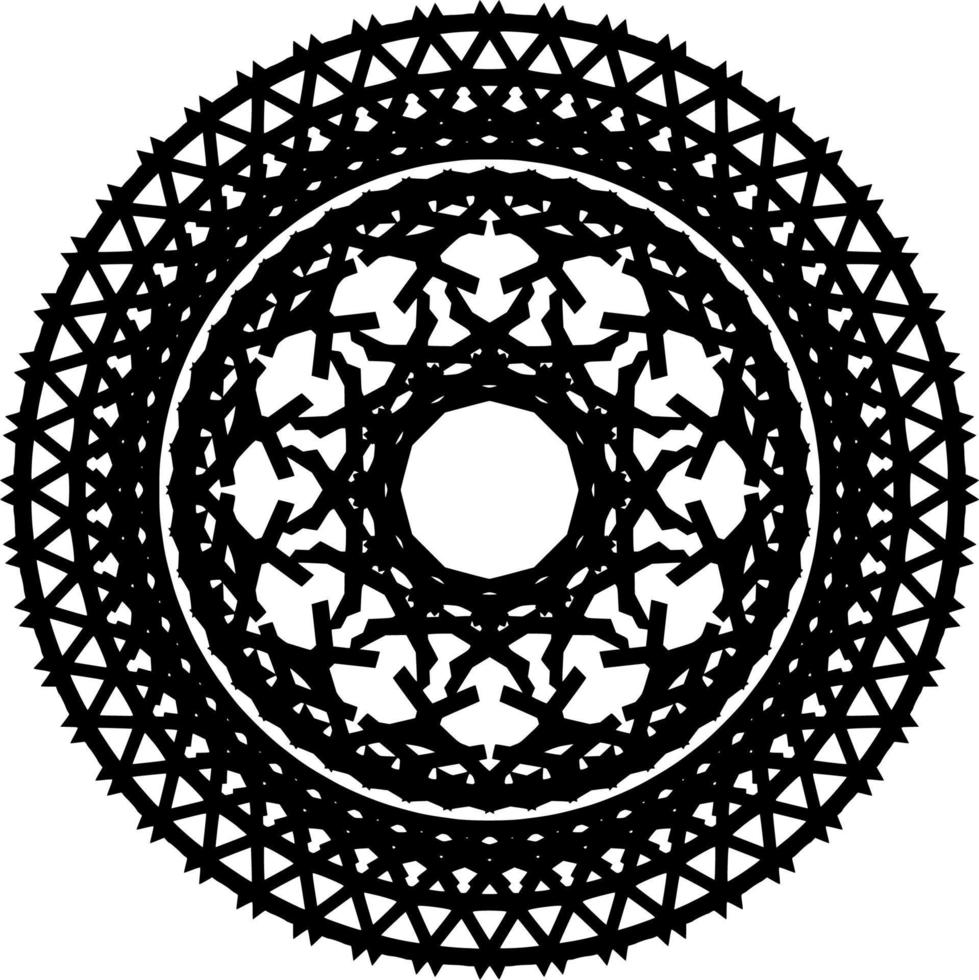 adorno redondo mandala vector