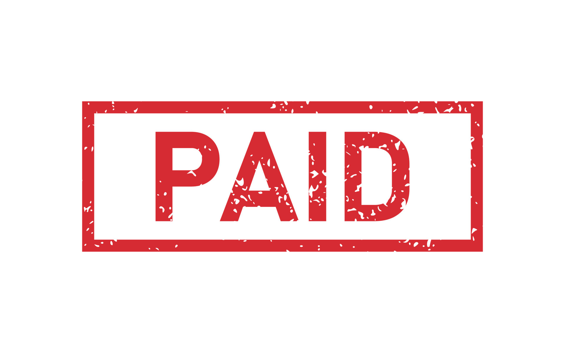 Grunge red Paid word rubber stamp Paid sign sticker set Grunge