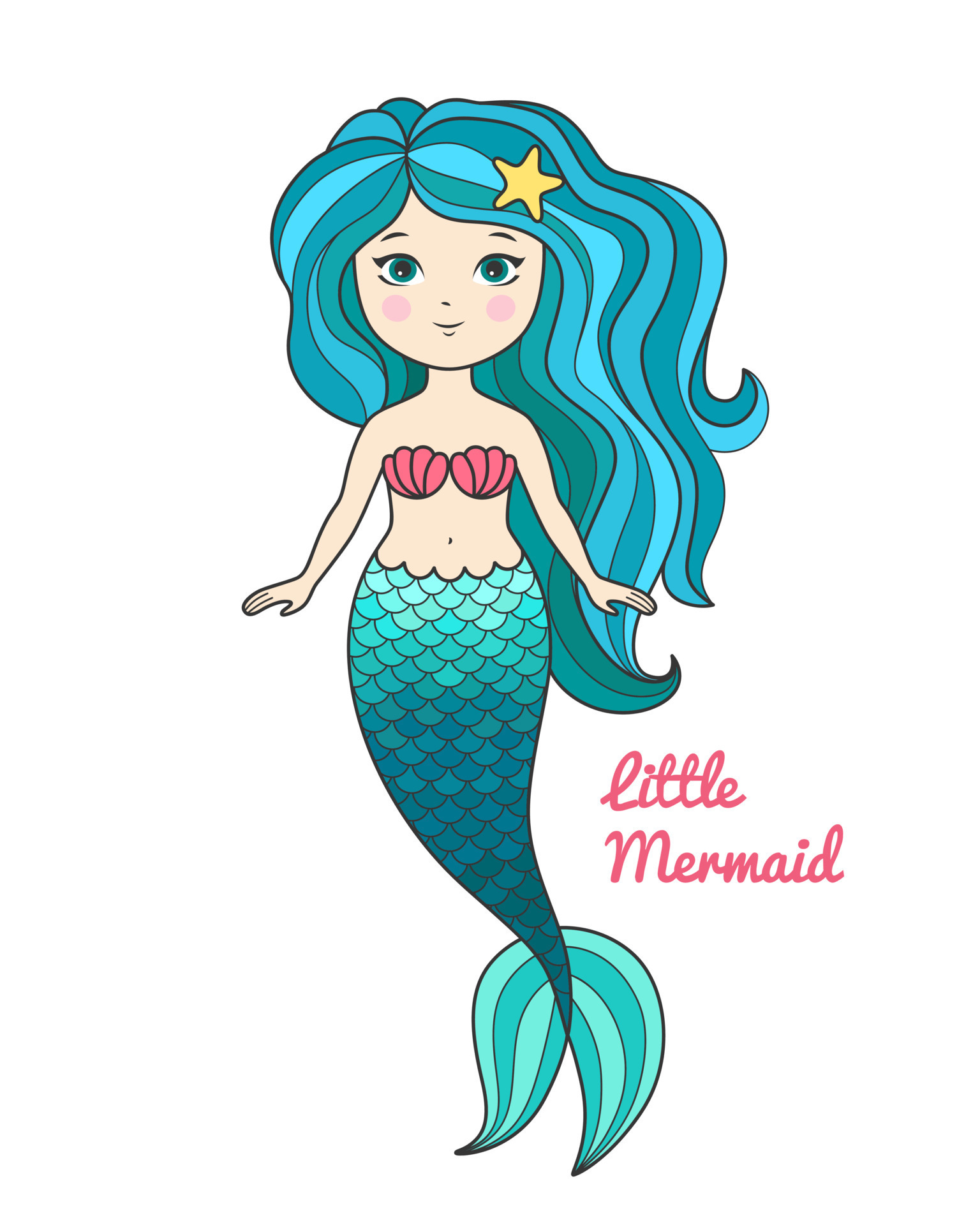 Little Mermaid Cartoon 9318409 Vector Art at Vecteezy Little Mermaid Cartoon 9318409 Vector Art at Vecteezy