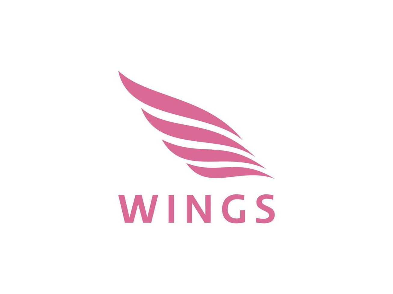 Beauty Flying Bird Wings Logo design. Usable for Business and Branding Logos. Flat Vector Logo Design Template Element.