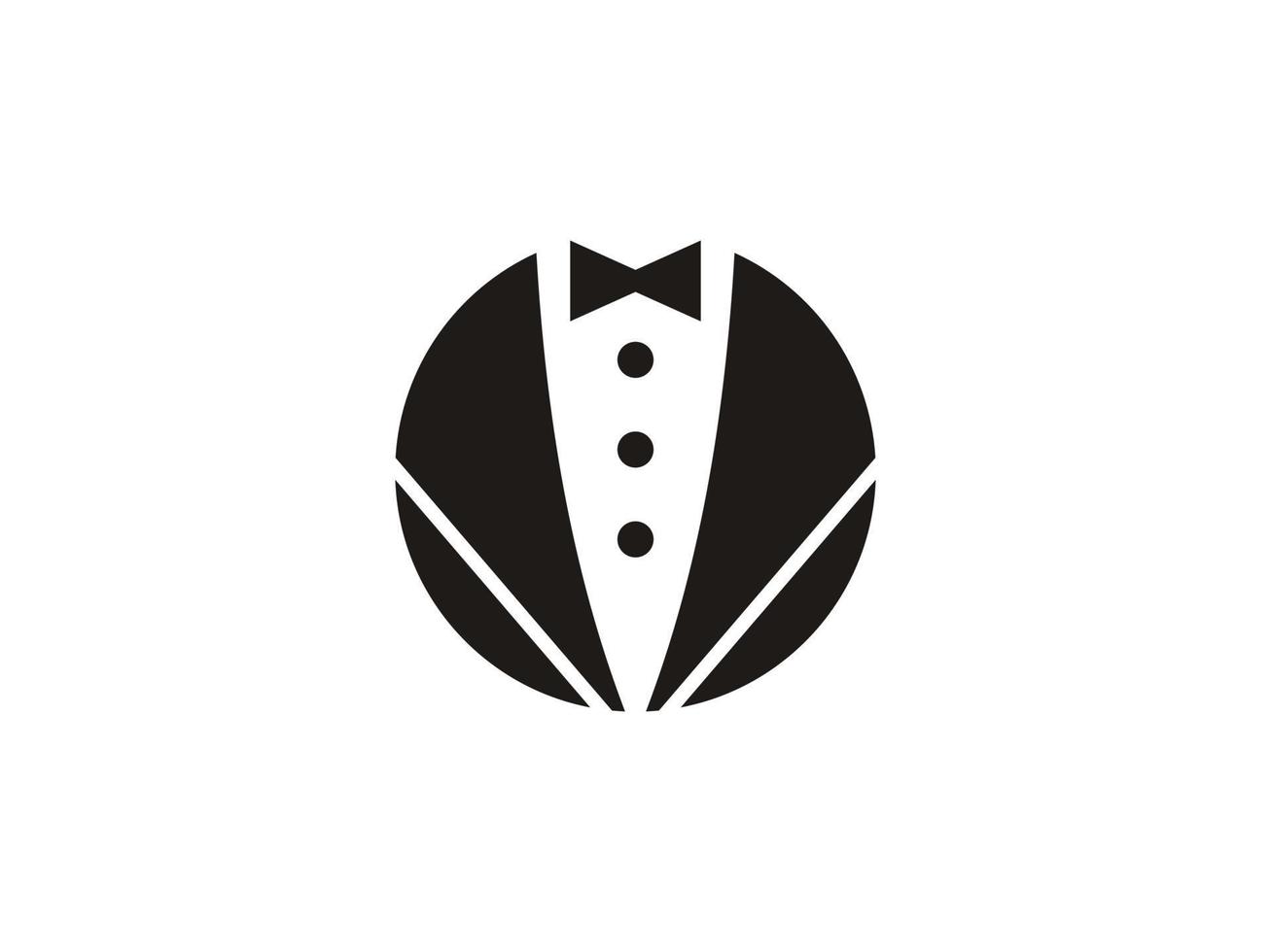 Bow Tie, Tuxedo, Knifes, Spoon Fork Restaurant Dinner logo design inspiration. Usable for Business and Branding Logos. Flat Vector Logo Design Template Element.