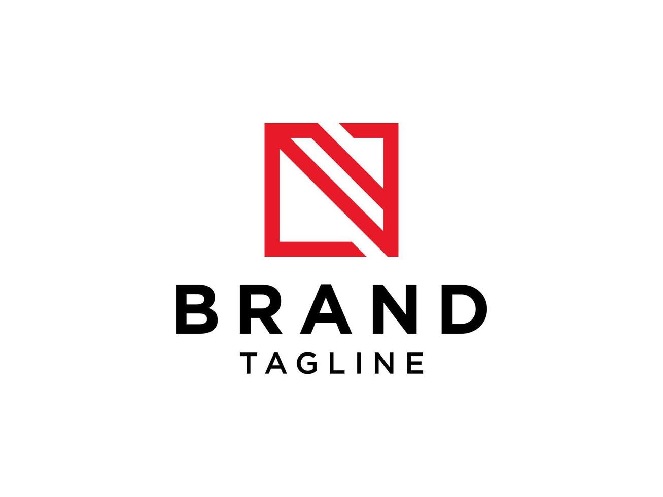 logotipo inicial simple de la letra n. formas de flecha geométricas rojas aisladas sobre fondo blanco. utilizable para logotipos comerciales y de marca. elemento de plantilla de diseño de logotipo de vector plano.