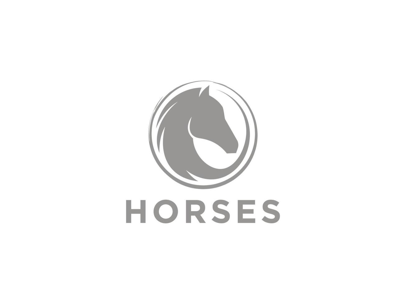 diseño del logotipo del semental estable del rancho de caballos de belleza. utilizable para logotipos comerciales y de marca. elemento de plantilla de diseño de logotipo de vector plano.