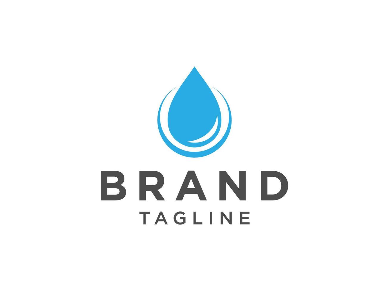 Simple Clean Logo. Blue Circle Shape Initial Letter C with Blue Waterdrop Combination isolated on White Background. Usable for Nature and Branding Logos. Flat Vector Logo Design Template Element.