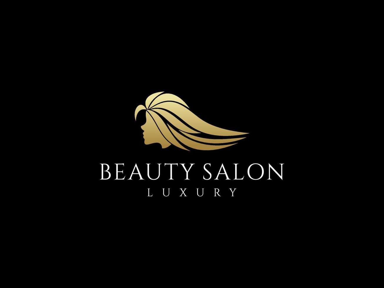 Beautiful Woman with Long Hair silhouette logo design inspiration. Usable for Business and Branding Logos. Flat Vector Logo Design Template Element.