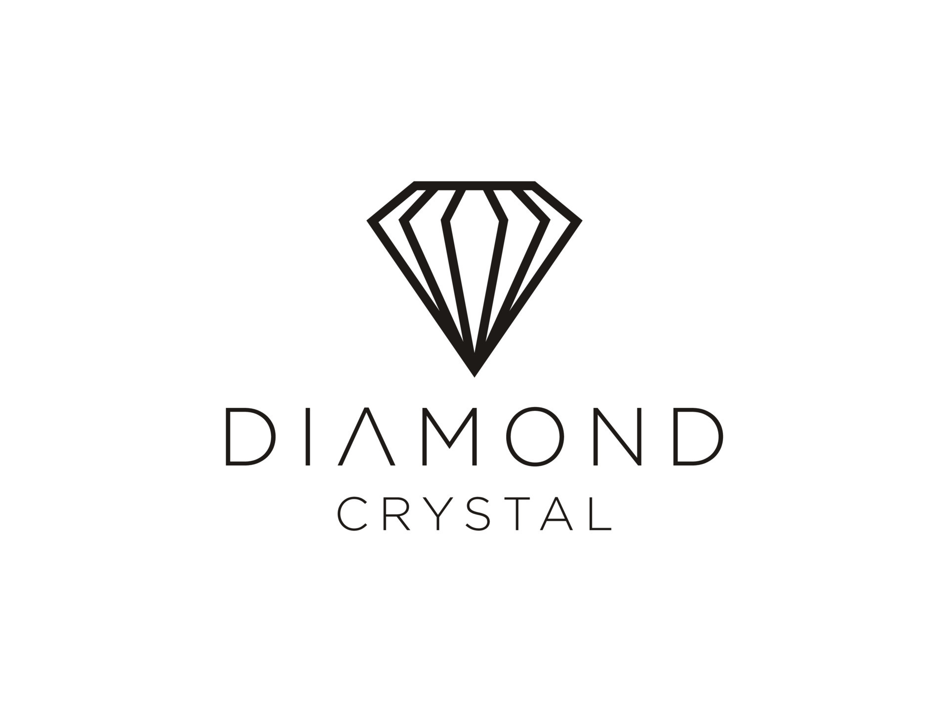 Beauty Diamond Crystal Framework Glass Constellation Luxury logo design