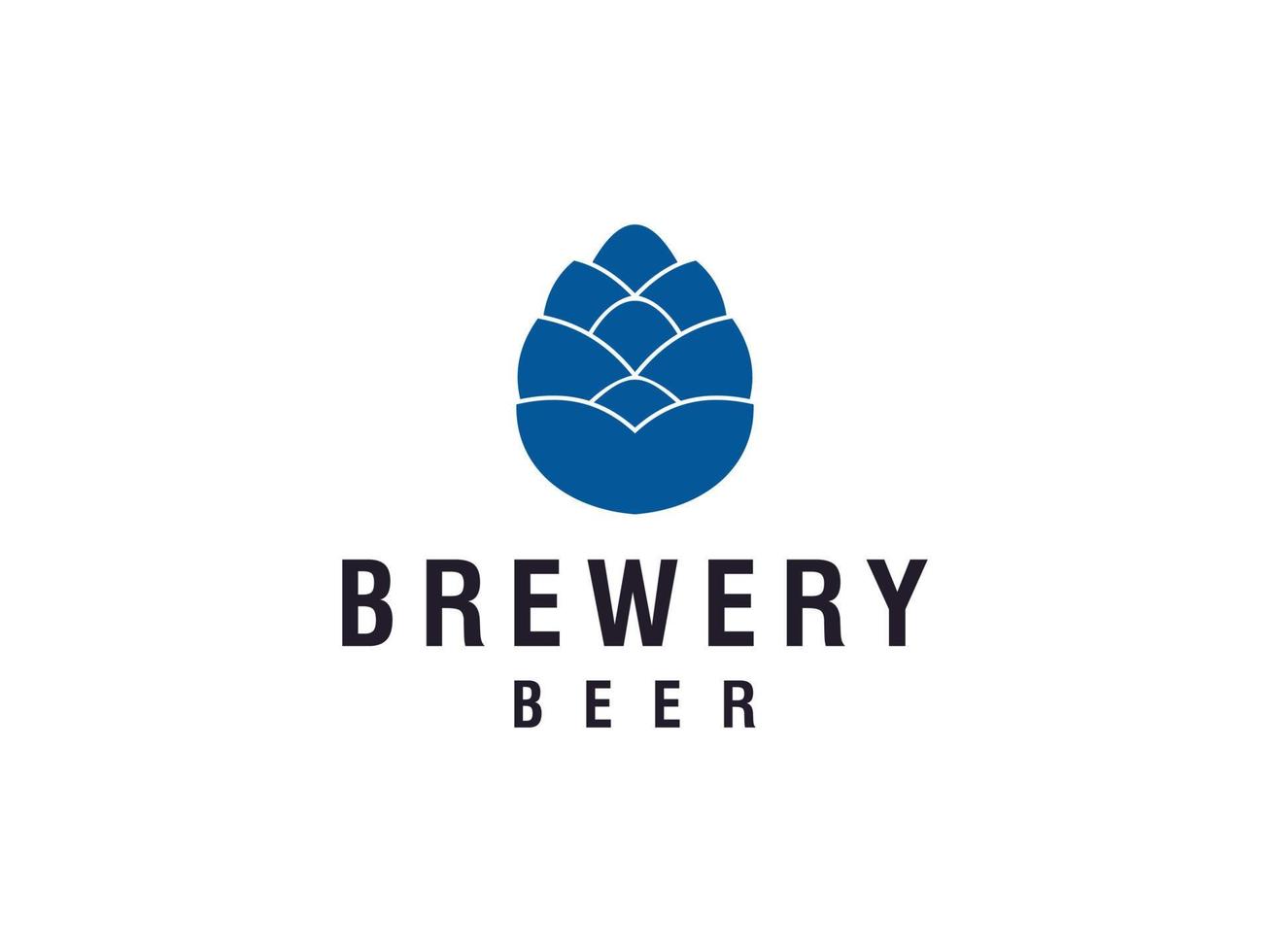 cervecería, diseño de logotipo de elaboración de cerveza de malta de trigo. utilizable para logotipos comerciales y de marca. elemento de plantilla de diseño de logotipo de vector plano.