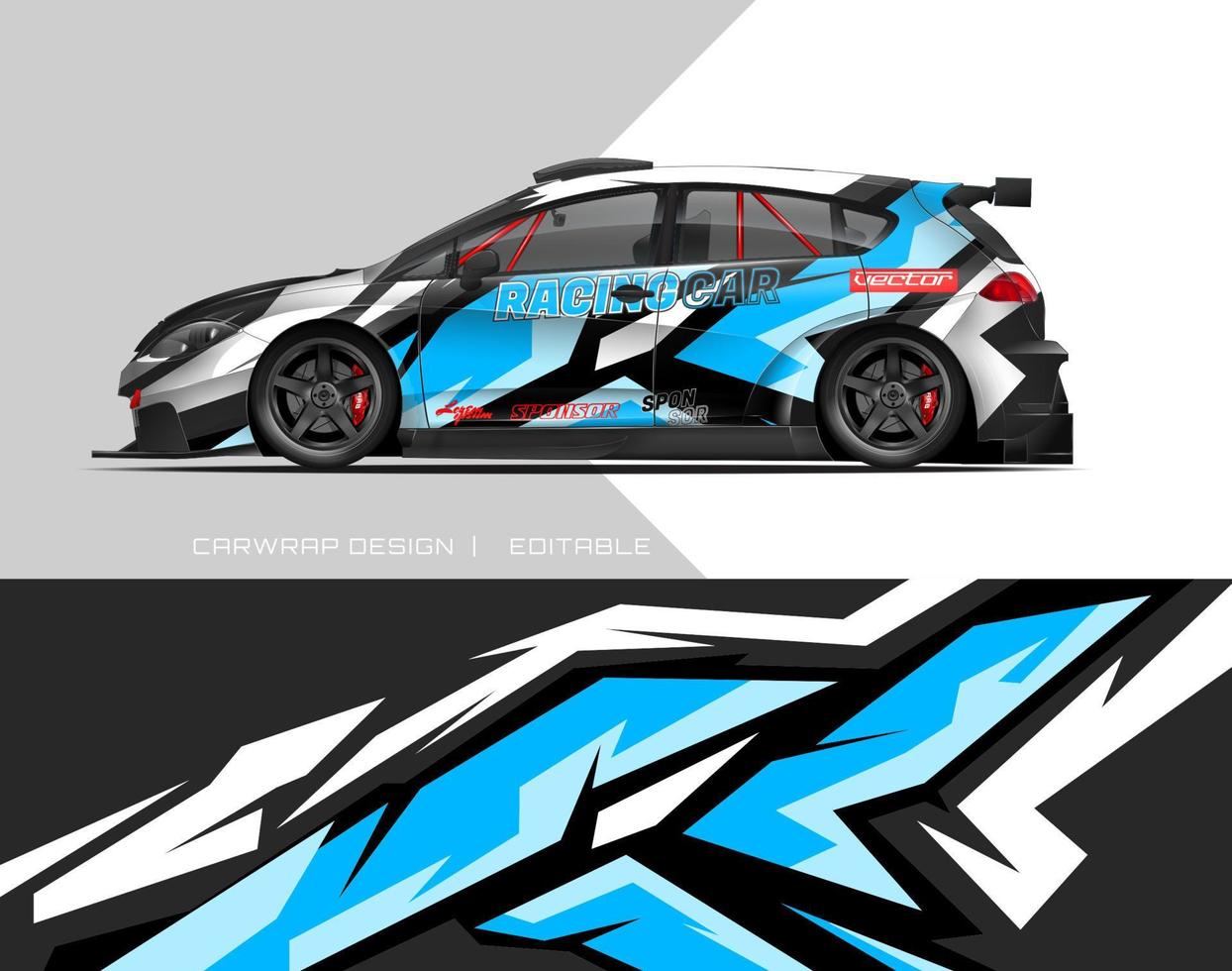 Car wrap design modern racing background design for vehicle wrap, racing car, rally, etc vector