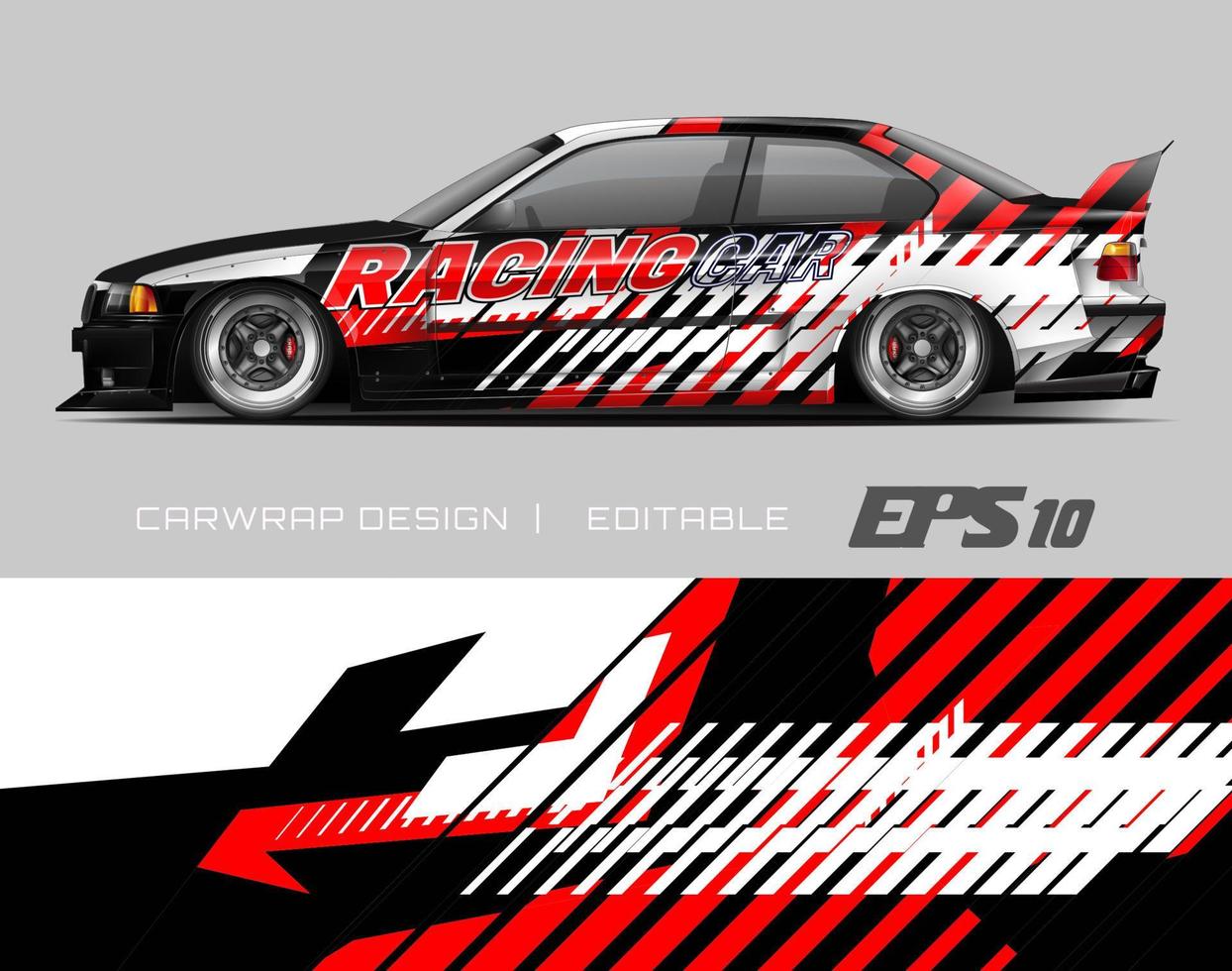 car wrap design modern racing background design for vehicle wrap, racing car, rally, etc vector