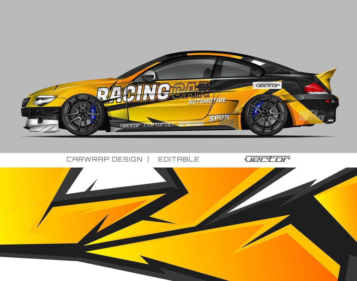 car wrap design modern racing background design for vehicle wrap, racing car, rally, etc vector