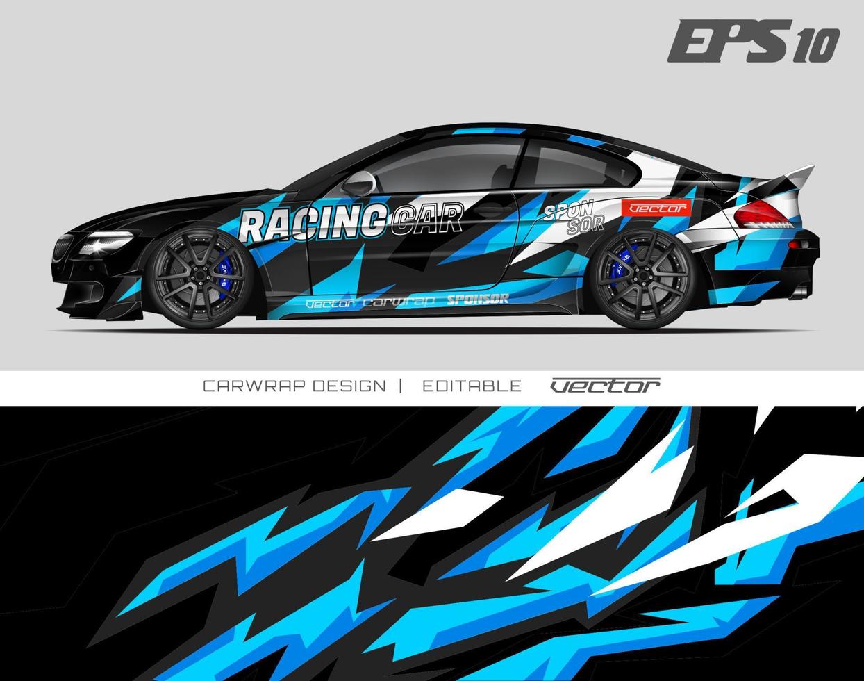 car wrap design modern racing background design for vehicle wrap, racing car, rally, etc vector