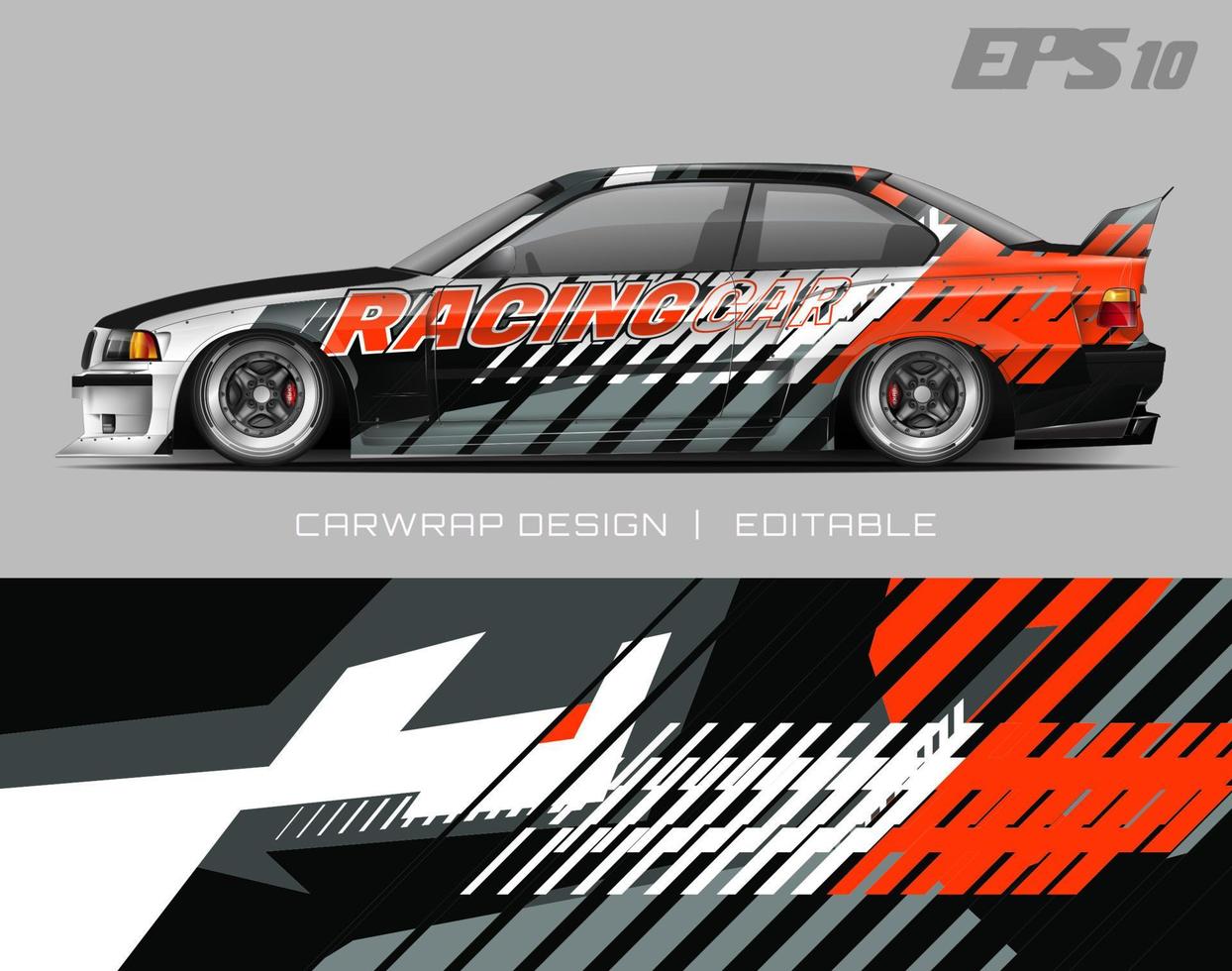 car wrap design modern racing background design for vehicle wrap, racing car, rally, etc vector