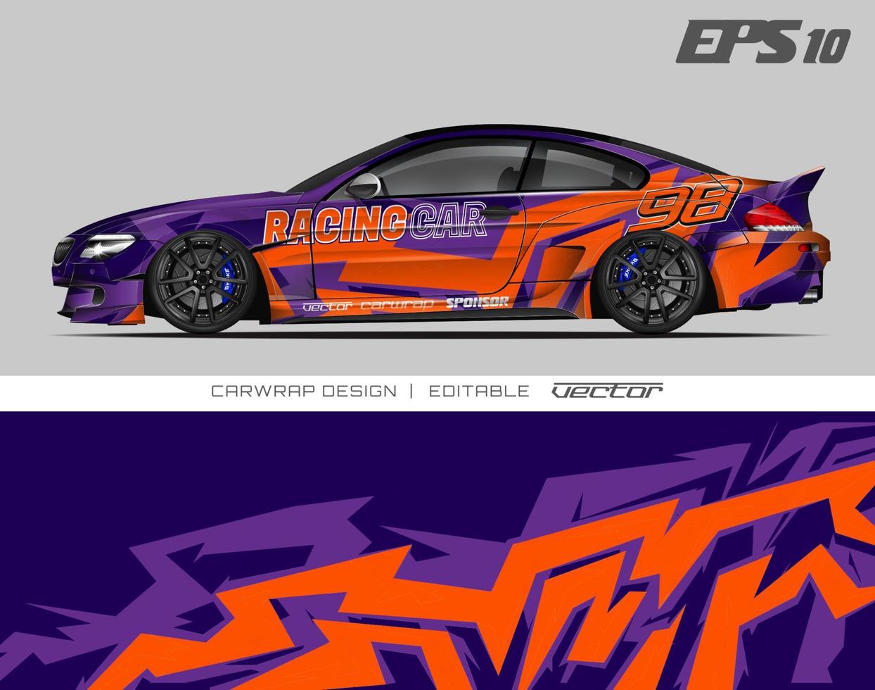 car wrap design modern racing background design for vehicle wrap, racing car, rally, etc vector