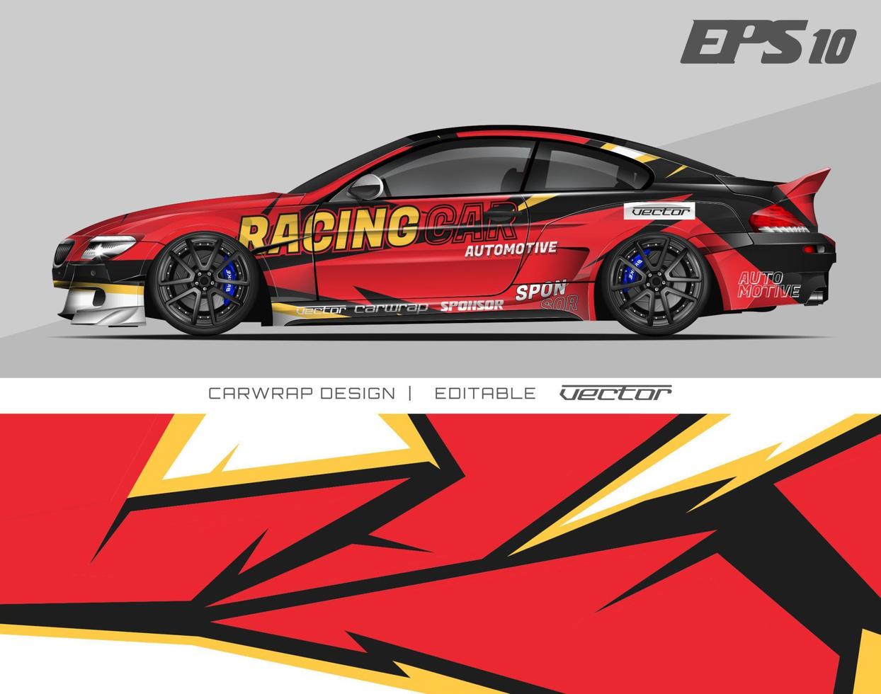 car wrap design modern racing background design for vehicle wrap, racing car, rally, etc vector