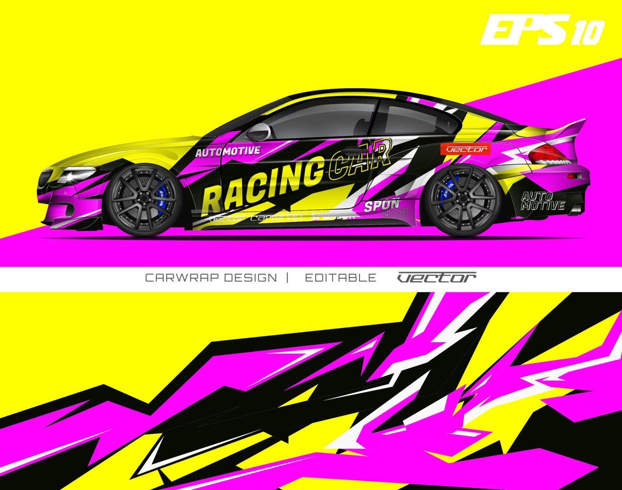 car wrap design modern racing background design for vehicle wrap, racing car, rally, etc vector