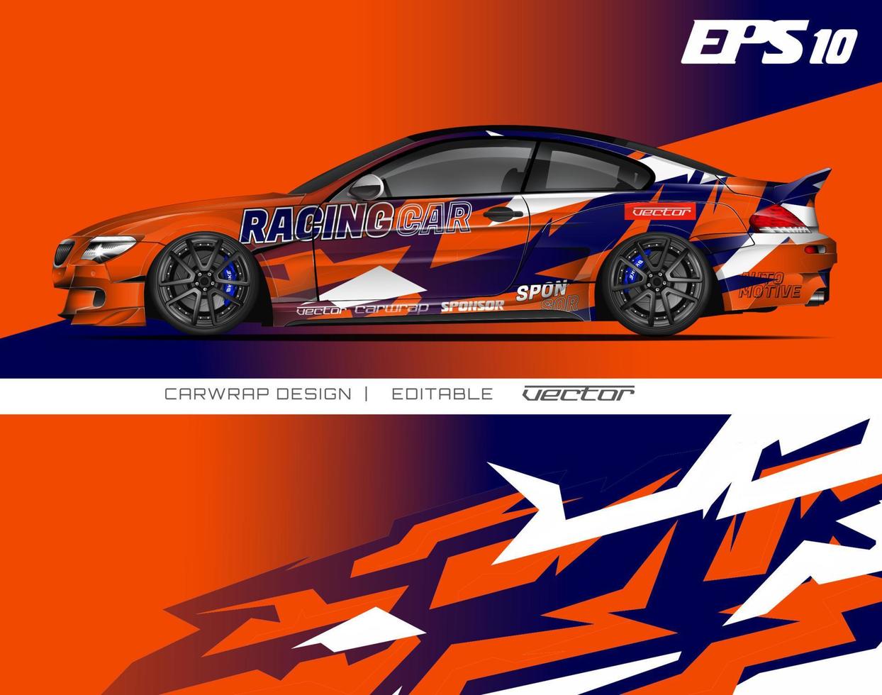 car wrap design modern racing background design for vehicle wrap, racing car, rally, etc vector