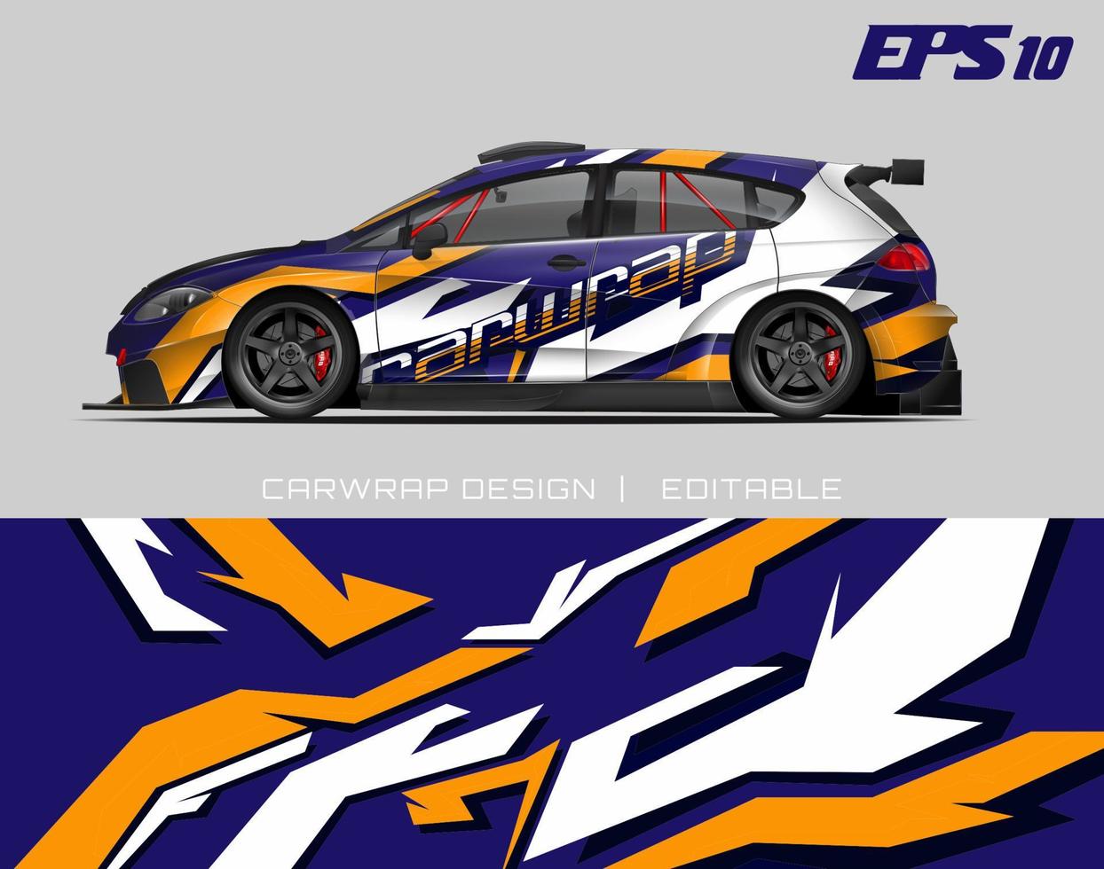 car wrap design modern racing background design for vehicle wrap, racing car, rally, etc vector