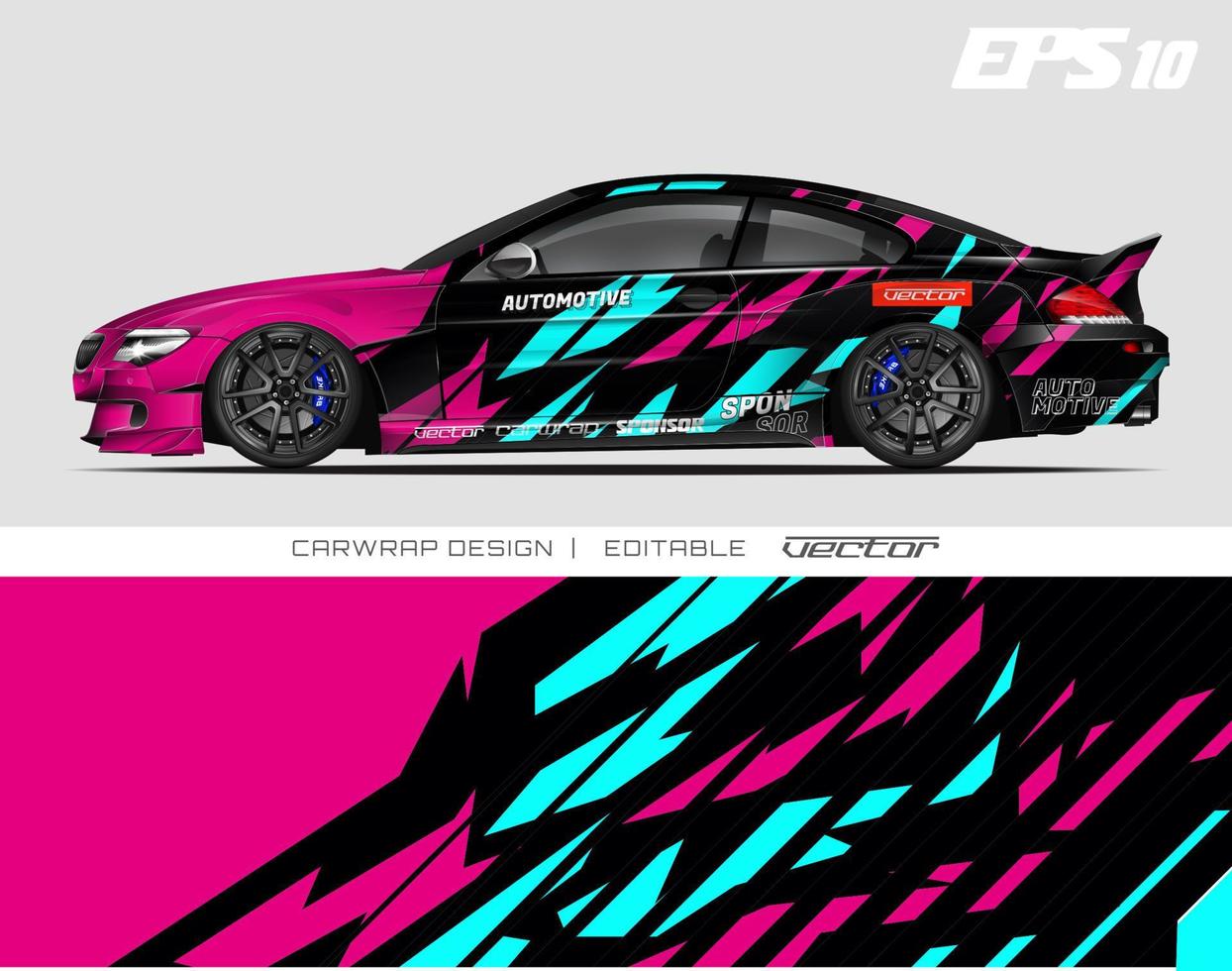 car wrap design modern racing background design for vehicle wrap, racing car, rally, etc vector