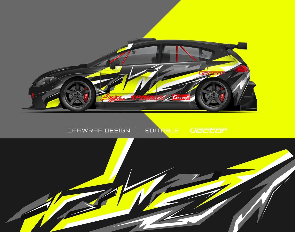 Car wrap design modern racing background design for vehicle wrap, racing car, rally, etc vector
