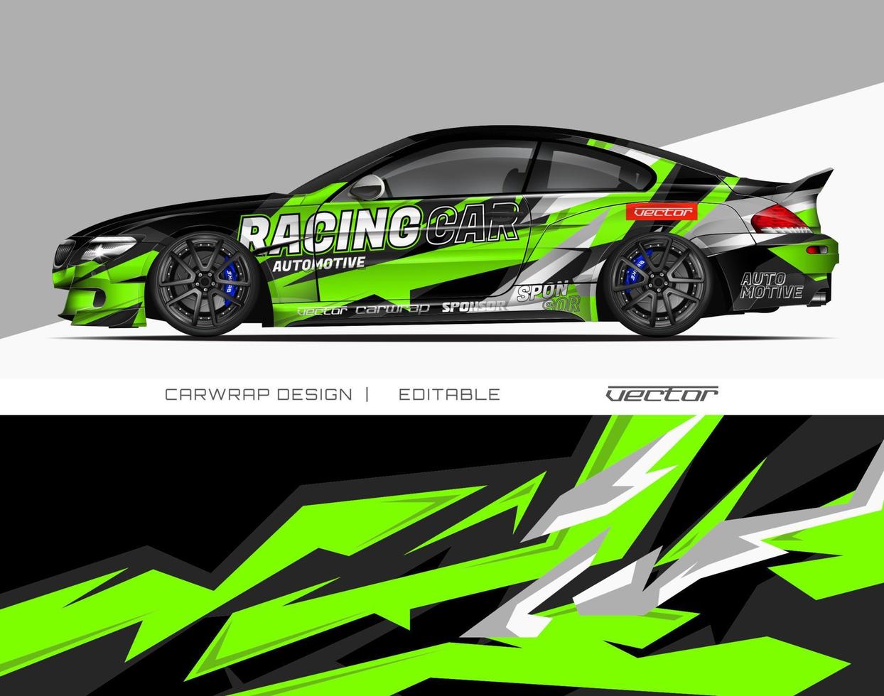 Car wrap design modern racing background design for vehicle wrap, racing car, rally, etc vector