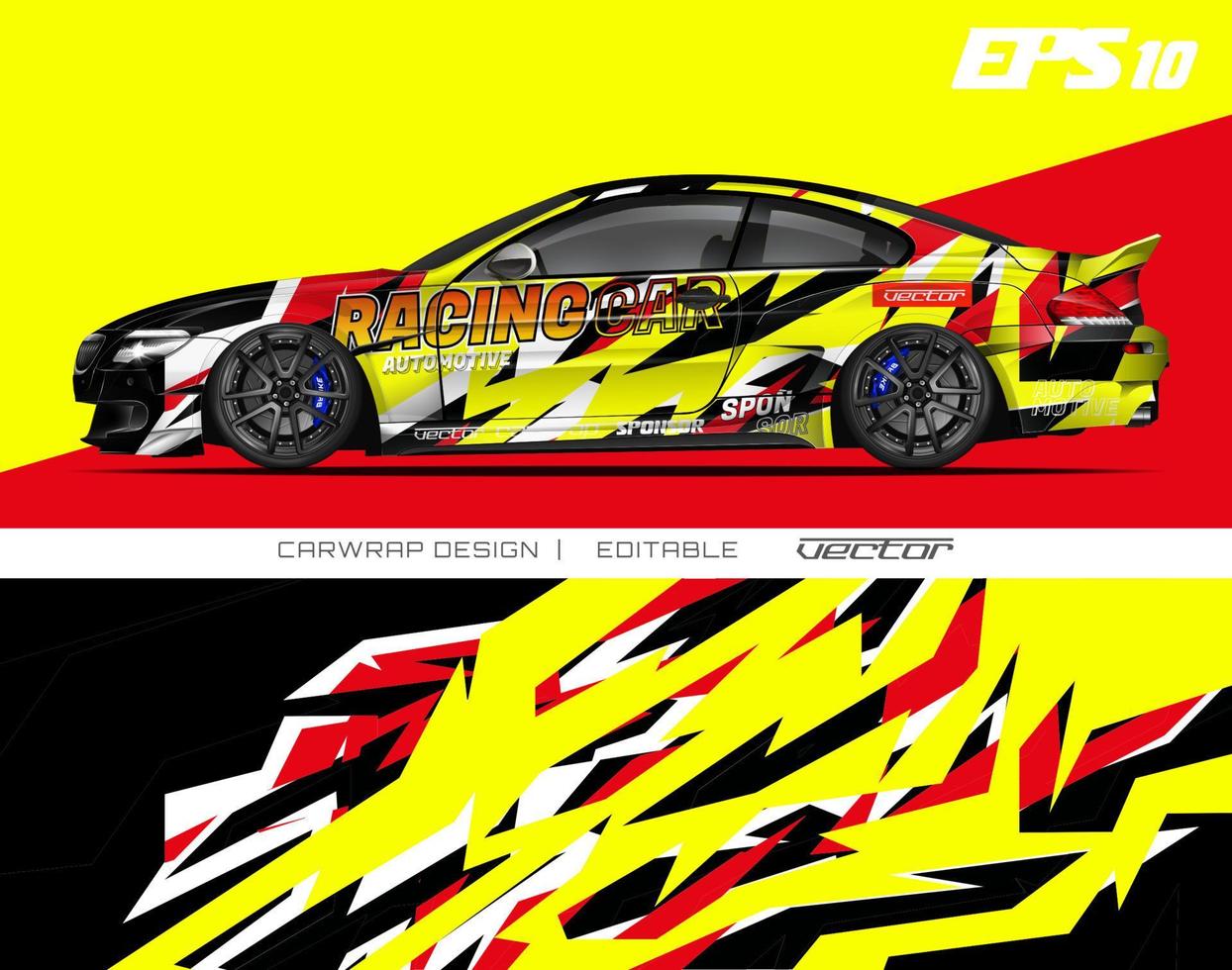 car wrap design modern racing background design for vehicle wrap, racing car, rally, etc vector