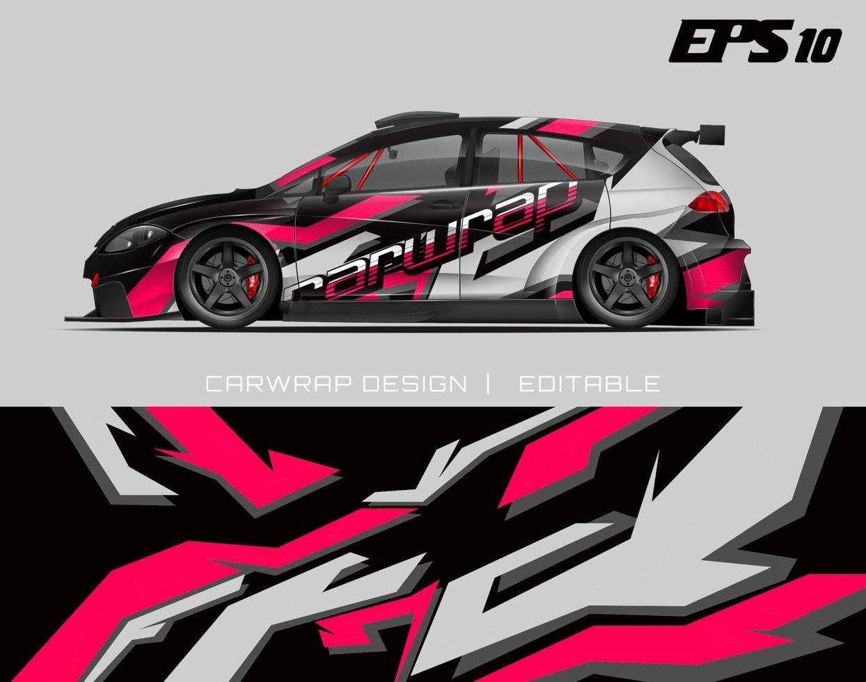 car wrap design modern racing background design for vehicle wrap, racing car, rally, etc vector